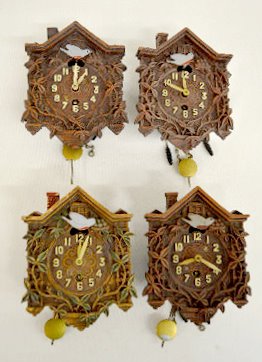4 Lux 1 Day Bobbing Bird Pendulette Clocks — Antique Clocks Price Guide