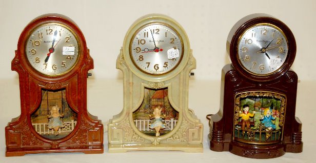 3 Electric Mastercrafters Swinging Clocks — Antique Clocks Price Guide