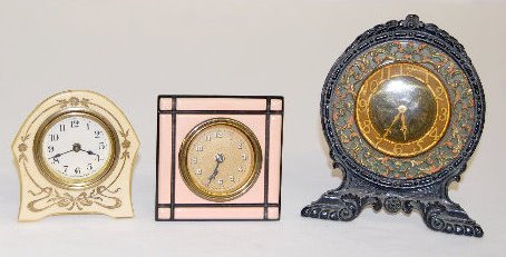 3 Art Deco Miniature Clocks, Lux &amp; Sirocco — Antique Clocks Price Guide