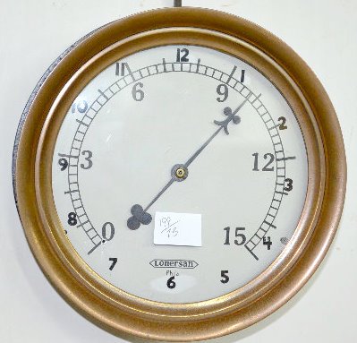 Lonergan, Phila. Brass &amp; Cast Ship's Clock — Antique Clocks Price Guide
