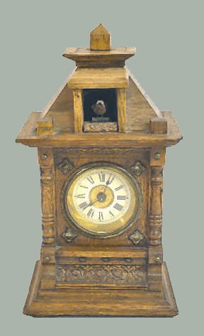 German Shelf Cuckoo Alarm Clock — Antique Clocks Price Guide