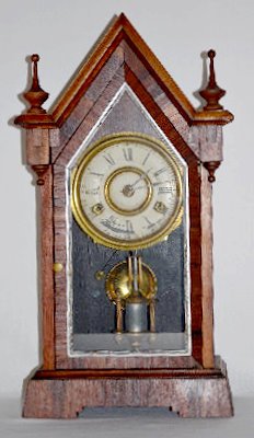 Jerome &amp; Co. Sharp Gothic Shelf Clock — Antique Clocks Price Guide