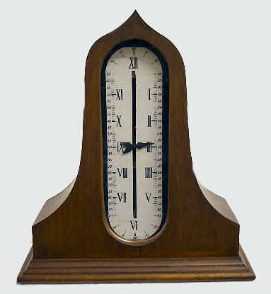 Chain Driven Shelf Clock w/Vertical Dial — Antique Clocks Price Guide