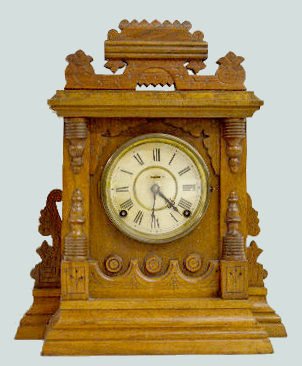 Walnut Ingraham "Tablet" Cabinet Clock — Antique Clocks Price Guide