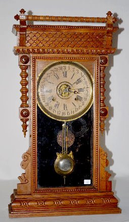 Gilbert Oak "Oriental" Calendar Shelf Clock — Antique Clocks Price Guide