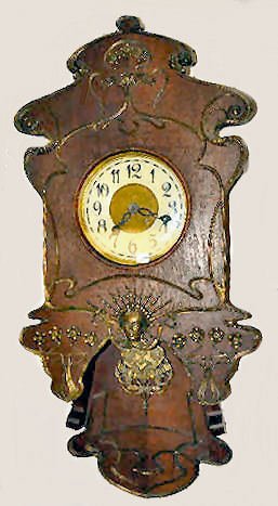 Lenzkirch Art Nouveau Open Well Clock — Antique Clocks Price Guide