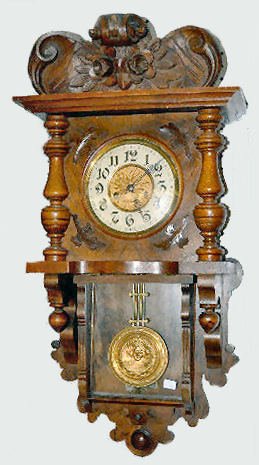 German Berliner Wall Clock, Art Nouveau — Antique Clocks Price Guide