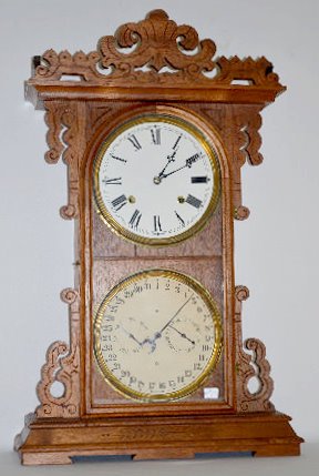Welch "Arditi" Double Dial Calendar Clock — Antique Clocks Price Guide
