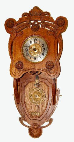 "Prime" Art Nouveau Free Swinger Clock — Antique Clocks Price Guide