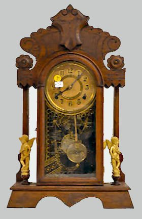Kroeber Walnut "Headlight" Parlor Clock — Antique Clocks Price Guide