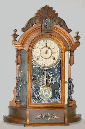 Ansonia Walnut "Triumph" Calendar Clock — Antique Clocks Price Guide