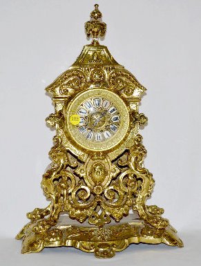 French Bronze Mantel Clock w/Griffins — Antique Clocks Price Guide