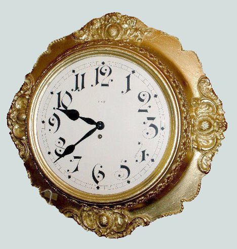 German TO Gallery Clock with 12" Dial — Antique Clocks Price Guide