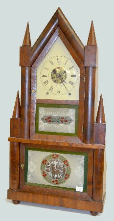 Birge &amp; Fuller Wagon Spring Double Steeple Clock — Antique Clocks Price Guide