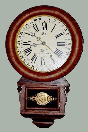 Ansonia "Drop Extra" Calendar Wall Clock — Antique Clocks Price Guide