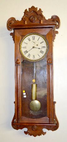 New Haven "Grecian" 1 Wt. Wall Regulator Clock — Antique Clocks Price Guide