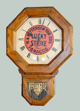 Ingraham "Ingot" Lucky Strike Advertising Clock — Antique Clocks Price Guide