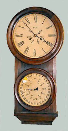 Welch Carter Rosewood Calendar Clock, Circa 1860 — Antique Clocks Price Guide
