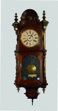 Welch Walnut "No. 5 Kellogg" Regulator Clock — Antique Clocks Price Guide