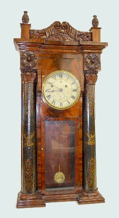 Asa Munger Stovepipe American Shelf Clock — Antique Clocks Price Guide