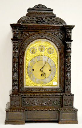 E. J. Dent Carved Oak English Bracket Clock — Antique Clocks Price Guide