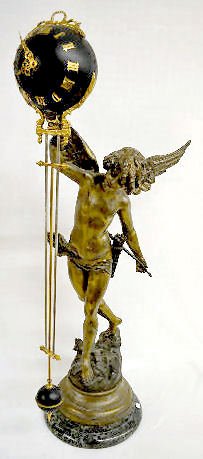 French Geo. Maxim Cupid Ball Swing Clock, 42" — Antique Clocks Price Guide