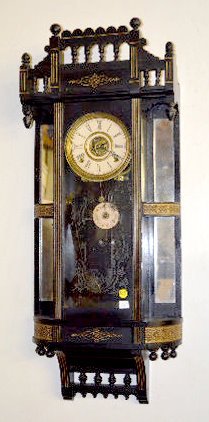 Ansonia Ebony "Reflector" Wall Clock — Antique Clocks Price Guide
