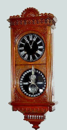Ithaca Kildare Hanging Calendar Clock — Antique Clocks Price Guide