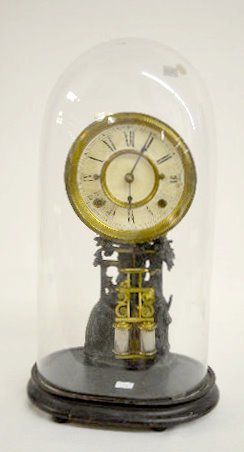 Ansonia Crystal Palace Clock W/C. I. Figures — Antique Clocks Price Guide