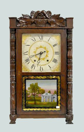 Eli Terry &amp; Sons Wood Works Shelf Clock — Antique Clocks Price Guide