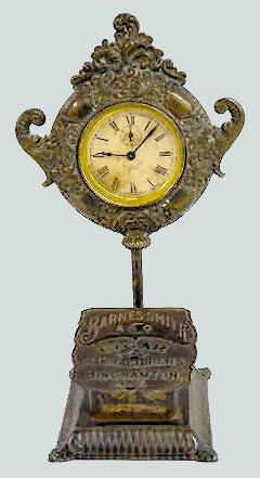 Counter Top Advertising Clock/Cigar Cutter — Antique Clocks Price Guide