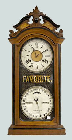 Ithaca "No. 4 1/2 Favorite" Calendar Clock — Antique Clocks Price Guide
