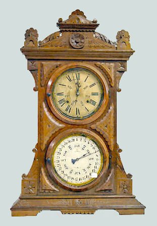 Welch Spring &amp; Co. "Audran B.W." Calendar Clock — Antique Clocks Price Guide