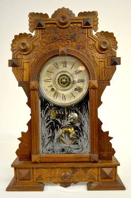 Gilbert Walnut "Forest" Kitchen Clock — Antique Clocks Price Guide