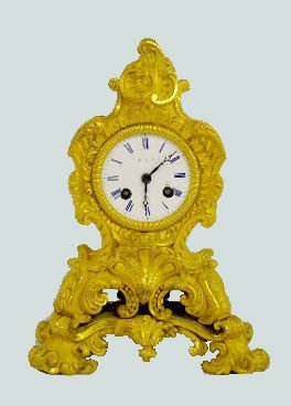 French Pons String Suspension Ormolu Clock — Antique Clocks Price Guide