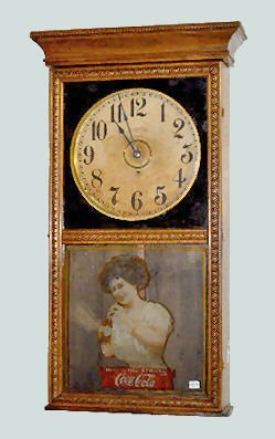 Gilbert Oak Advertising "Drink Coca Cola" Clock — Antique Clocks Price Guide