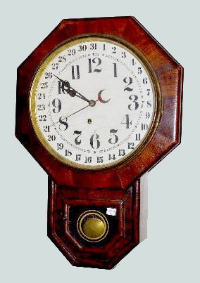 Waterbury 12" Drop Octagon R.C. Clock — Antique Clocks Price Guide