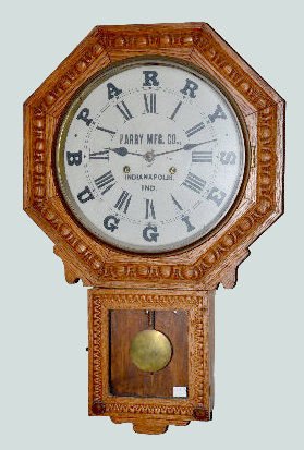 Oak Drop Octagon Advertising Clock — Antique Clocks Price Guide