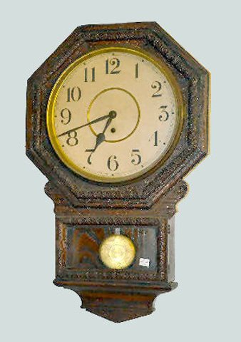 Waterbury Oak "Digby" Octagon Clock — Antique Clocks Price Guide