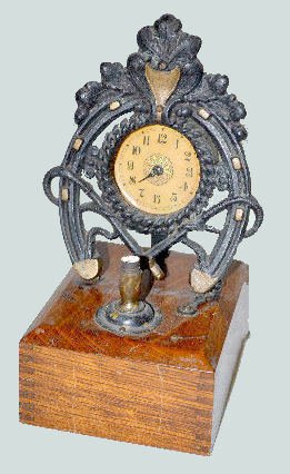 Battery Operated Horse Shoe Clock Lamp — Antique Clocks Price Guide