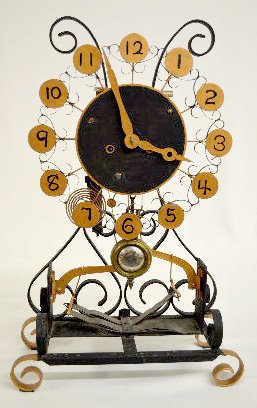 Unusual EN Welch Wrought Iron Clock — Antique Clocks Price Guide