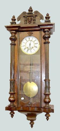 German Carved Wall Regulator Clock — Antique Clocks Price Guide