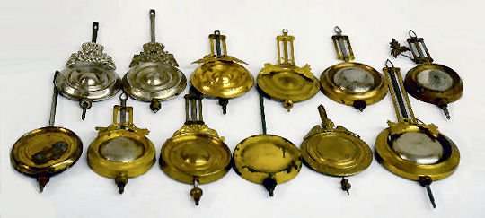 12 Antique Metal Clock Pendulums — Antique Clocks Price Guide