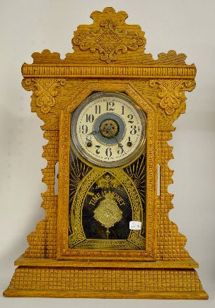 Ingraham "Garnet" Oak Kitchen Clock — Antique Clocks Price Guide