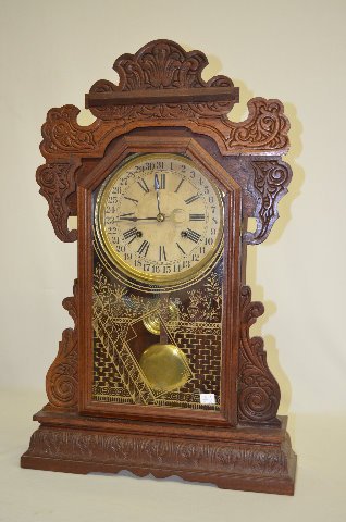 Waterbury "Rochester" Oak Calendar Kitchen Clock — Antique Clocks Price Guide
