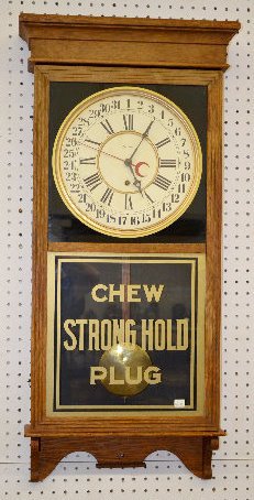 Sessions Tobacco Advertising "Regulator No. 2" Oak Wall Clock — Antique Clocks Price Guide