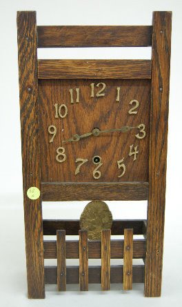 Sessions Crafters No. 1 Mission Oak Shelf Clock — Antique Clocks Price Guide