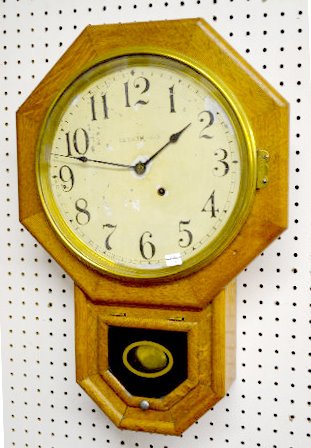 Seth Thomas Short Drop Schoolhouse Clock — Antique Clocks Price Guide