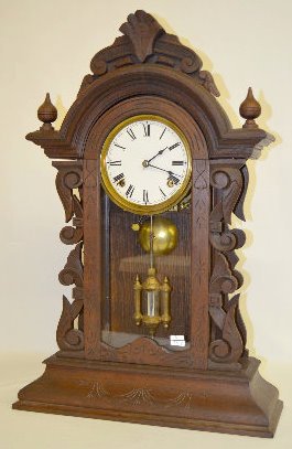 Ansonia Walnut Fifth Avenue Clock, Replica — Antique Clocks Price Guide