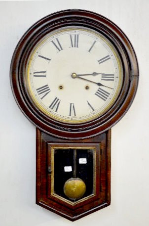 E.N. Welch Round Head Short Drop Wall Clock — Antique Clocks Price Guide